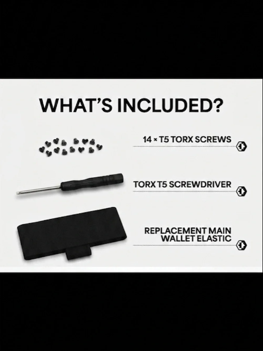 RIDGE WALLET | DIY~G6 REFRESH KIT (14x RIDGE BLACK PVD SCREWS)+EXTRAS